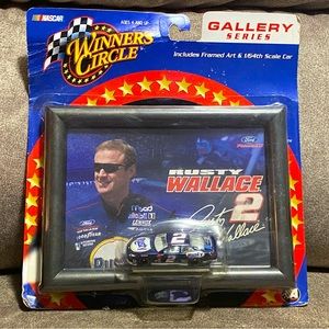 rusty wallace winners circle framed art 1/64th scale car